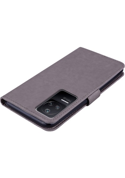 Xiaomi Için Poco F4 5g/redmi K40S 5g Baykuş Çiçek Deseni Baskılı Manyetik Toka Standı Pu Deri Telefon Cüzdan Kapak Grey (Yurt Dışından) indirimleri