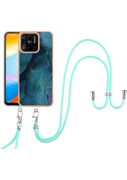 Xiaomi Redmi 10C 4g Mermer Desen Ince Kasa Elektro-Örtüşme 2.0mm Tpu Telefon Kapağı Kirkar-Green ile (Yurt Dışından) fiyatları