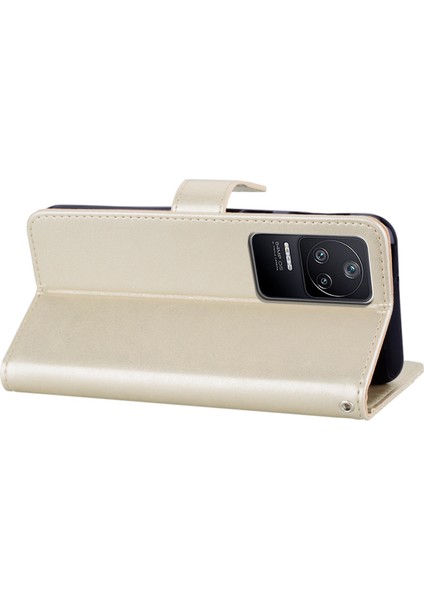 Xiaomi Için Poco F4 5g/redmi K40S 5g Baykuş Çiçek Deseni Baskılı Manyetik Toka Standı Pu Deri Telefon Cüzdan Kapak-Sold (Yurt Dışından) fırsatları