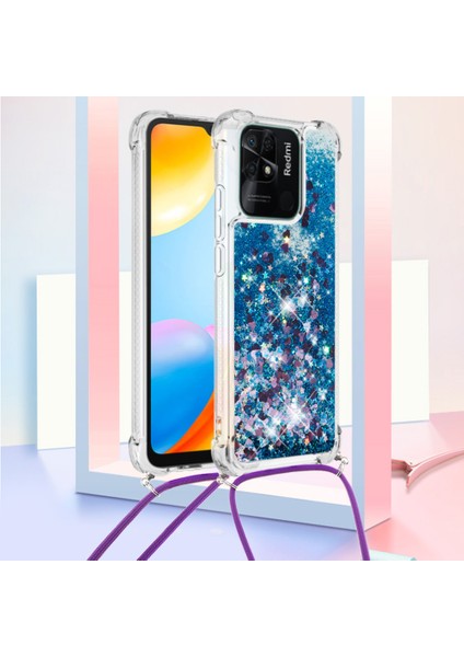 Xiaomi Redmi Için Yb Quicksand 10C Sıvı Glitter Kılıf Çabuklar Şelale Akan Işıltı Hareketli Tpu Koruyucu Kapak Kirk-Mavi/kalpler (Yurt Dışından) fiyatları