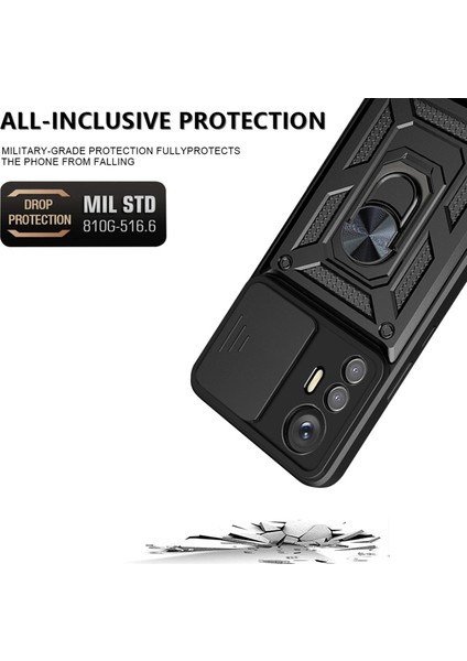 Xiaomi Için 12 Lite 5g Slayt Kamera Koruması Telefon Vaka Kickstand Pc+Tpu Hybrid Cep Telefonu Kapak-Sold (Yurt Dışından) fırsatları