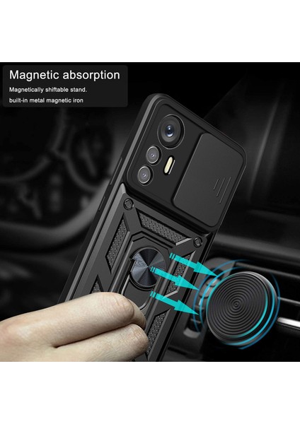 Xiaomi Için 12 Lite 5g Slayt Kamera Koruması Telefon Vaka Kickstand Pc+Tpu Hybrid Cep Telefonu Kapak-Sold (Yurt Dışından) indirimleri