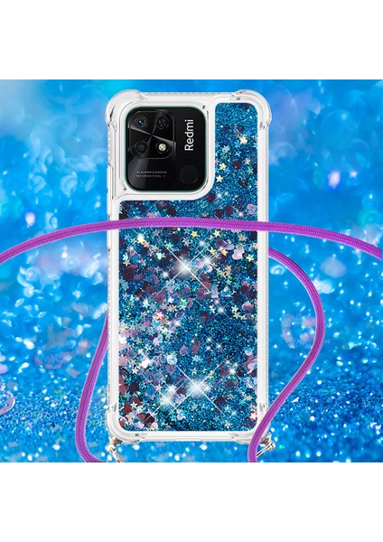 Xiaomi Redmi Için Yb Quicksand 10C Sıvı Glitter Kılıf Çabuklar Şelale Akan Işıltı Hareketli Tpu Koruyucu Kapak Kirk-Mavi/kalpler (Yurt Dışından) fırsatları