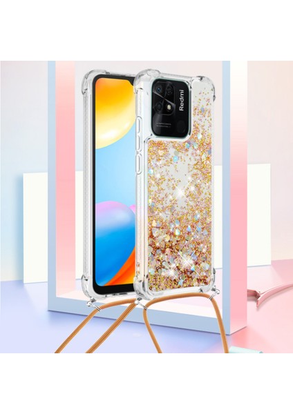 Xiaomi Redmi Için Yb Quicksand 10C Sıvı Glitter Kasa Quicksands Şelale Akan Işıltı Hareketli Tpu Koruyucu Kapak, Kordon-Altın/kalplerle (Yurt Dışından) fiyatları