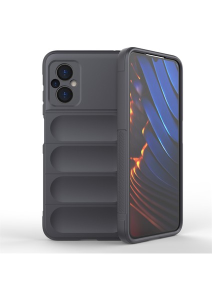 Xiaomi Poco M4 5g/poco M5 4g Çizgiye Dönüş Yumuşak Tpu Absorpsiyon Cep Telefonu Koruma Kapak-Dark Gri (Yurt Dışından)