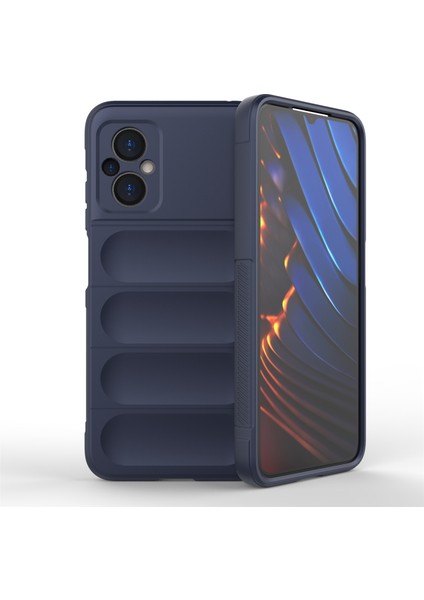 Xiaomi Için Poco M4 5g/poco M5 4g Çizgiye Dönüş Yumuşak Tpu Absorpsiyon Cep Telefonu Koruma Kapak-Dark Mavi (Yurt Dışından)