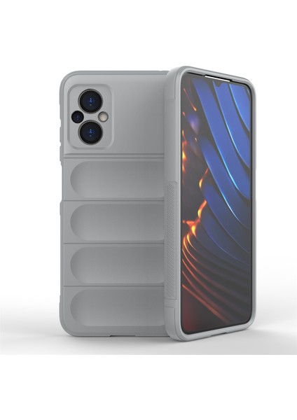 Xiaomi Için Poco M4 5g/poco M5 4g Çizgiye Dönüş Yumuşak Tpu Absorpsiyon Cep Telefonu Koruma Kapak Işık Gri (Yurt Dışından)