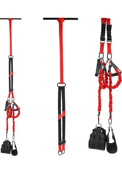 Rebuwo 4d Pro Exerciser Set Yoga Elastik Egzersiz Aleti Tüm Vücut Antrenmanı Egzersiz Aleti