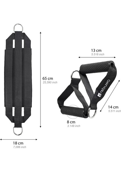 Rebuwo 4d Pro Exerciser Set Yoga Elastik Egzersiz Aleti Tüm Vücut Antrenmanı Egzersiz Aleti