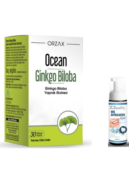 Ocean Ginkgo Biloba Takviye Edici Gıda 30 Bitkisel Kapsül - Diş Beyazlatici Köpük