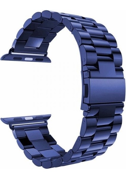 Casestreet Apple Watch Ultra 2 Kordon Metal Sıralı Kordon Lacivert