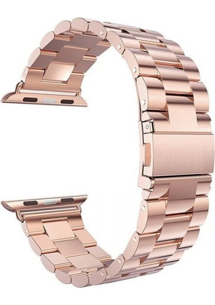 Casestreet Apple Watch Ultra 2 Kordon Metal Sıralı Kordon Bronz