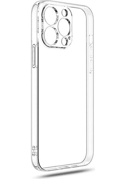 Apple iPhone 14 Pro Max Kılıf Kamera Korumalı Tıpalı Silikon Renksiz