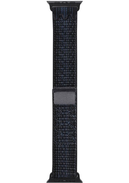 Casestreet Apple Watch Series 3 4 5 44MM Kordon Hasır Strap Kayış KRD91 Siyah