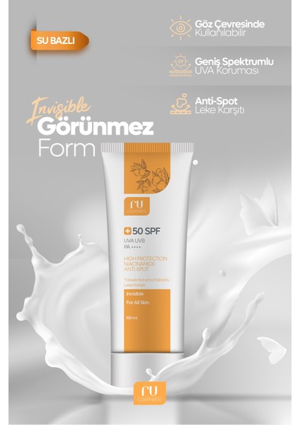 Güneş Kremi Seti Spf+50 Faktör Koruma Leke Karşıtı Nemlendirici Görünmez Form(100ml*2) indirimleri