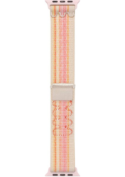 Apple Watch Se 2 2023 44MM Kordon Hasır Strap Kayış KRD91 Pembe