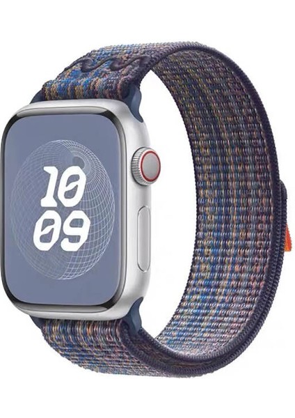 Apple Watch 4 5 42MM Kordon Hasır Strap Kayış KRD91 Mavi fiyatları