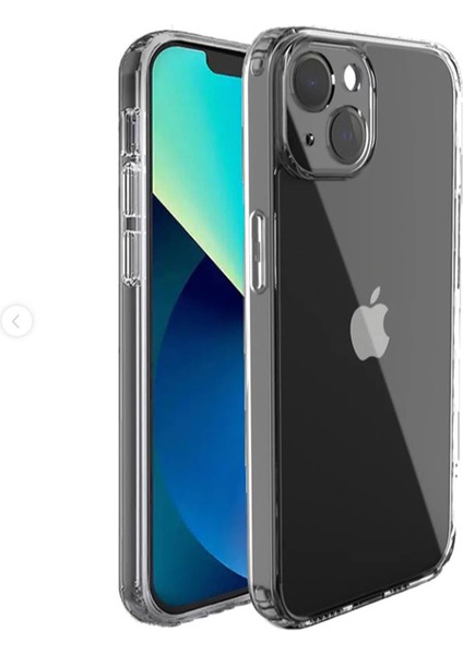 Apple iPhone 14 Kılıf Kamera Korumalı Tıpalı Silikon Renksiz