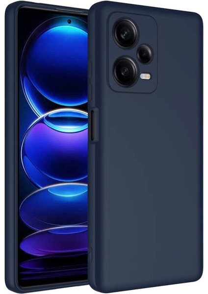 Xiaomi Redmi Note 12 Pro Plus 5g Kılıf Mara Lansman Silikon Mat Soft Kamera Korumalı Lacivert