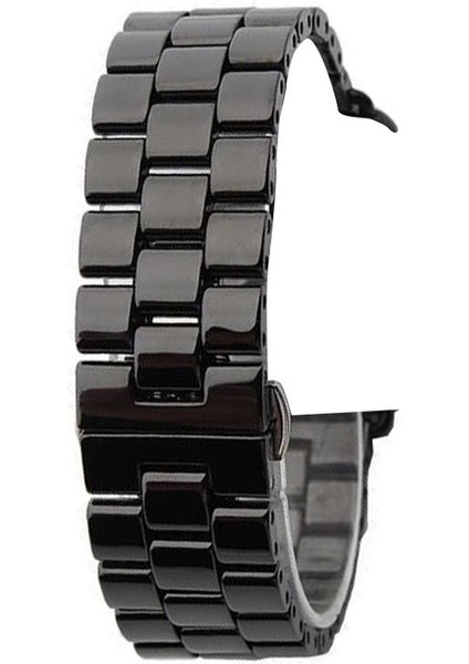 Apple Watch 9 45MM Kordon Parlak Seramik Kaplama Metal Zr Siyah