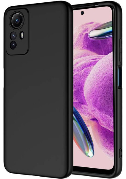 Xiaomi Redmi Note 12S Kılıf Mara Lansman Silikon Mat Soft Kamera Korumalı Siyah