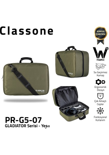 PR-G5-07 Gladiatör G5 Serisi Konsol Çantası-Yeşil