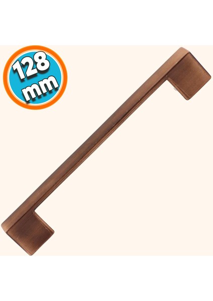 Mutfak Kulpu Çekmece Dolap Kapak Kulbu Metal Kulp Mobilya Dolabı Kulpları 128 mm Anik Bakır