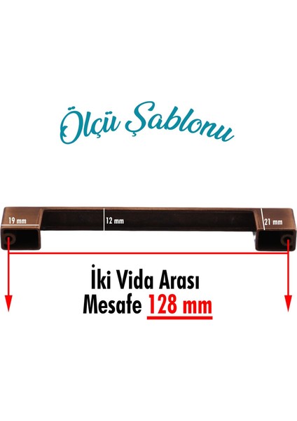 Mutfak Kulpu Çekmece Dolap Kapak Kulbu Metal Kulp Mobilya Dolabı Kulpları 128 mm Anik Bakır indirimleri