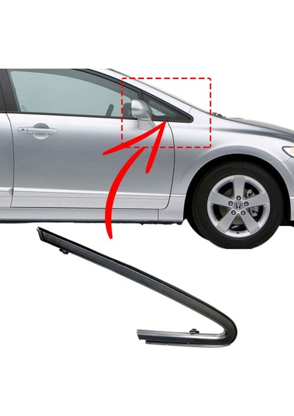 Honda Civic Fd6 Ön Kelebek Camı Kenar Çıtası 2007 2012 Sağ fiyatları