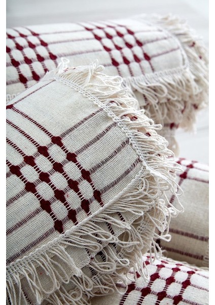 %100 Pamuklu Buldan Işi Dört Tarak Bordo Renk Çekyat Örtüsü fiyatları