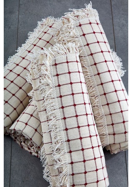 %100 Pamuklu Buldan Işi Dört Tarak Bordo Renk Çekyat Örtüsü modelleri