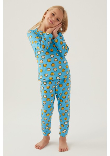 Açık Mavi Kız Çocuk Pijama Takımı fiyatları