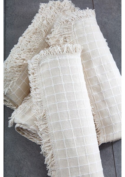 %100 Pamuklu Buldan Işi Çok Renkli Çekyat Örtüsü (180*180 Cm)