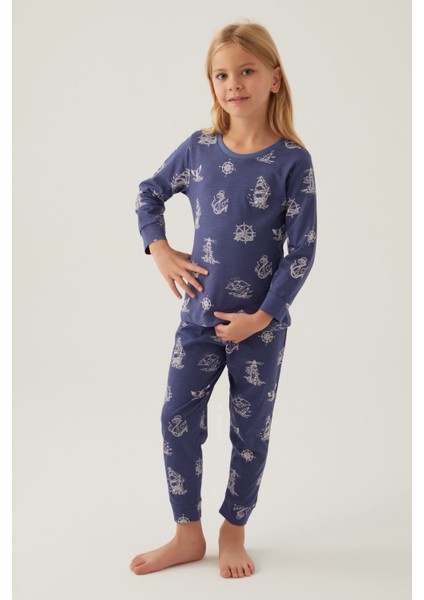 Lacivert Kız Çocuk Pijama Takımı fiyatları