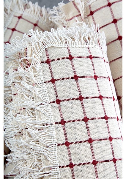 %100 Pamuklu Buldan Işi Dört Tarak Bordo Renk Çekyat Örtüsü fırsatları