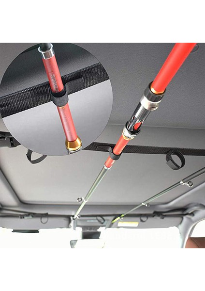 2 Paket Araba Olta Tutucu, 5 Çubuk Olta Depolama Rafı Ayarlanabilir Olta Tutucu Sapanlar Kamyon Suv, Vagonlar, Van Için Tokaları ile (Yurt Dışından) modelleri