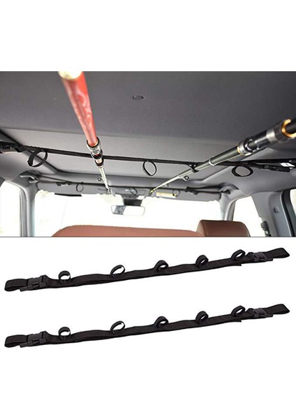 2 Paket Araba Olta Tutucu, 5 Çubuk Olta Depolama Rafı Ayarlanabilir Olta Tutucu Sapanlar Kamyon Suv, Vagonlar, Van Için Tokaları ile (Yurt Dışından) fırsatları