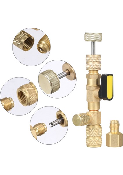 Çift Boyutlu Sae 1/4 ve 5/16 Bağlantı Noktalı Valf Göbeği Sökücü Takma Aracı R22 R12 R407 R410 R404 R32 R600 A/c ile Uyumlu (Yurt Dışından) fiyatları