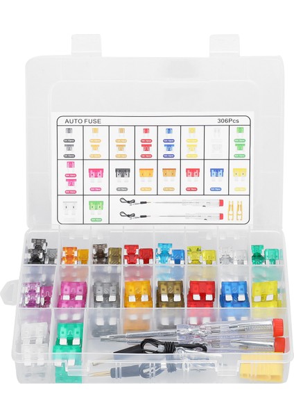 306 Adet Sigortalar Çeşitler Kiti Plug-In Blade Sigorta 2 Devre Test Cihazı ile Saklama Kutusu Araba Kamyon Suv Rv Deniz Tekne 2A 5A 7.5A 10A 15A 20A 25A 30A 35A (Yurt Dışından) fiyatları