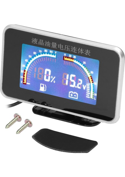 2-In-1 LCD Araba Dijital Yakıt Seviyesi Göstergesi Voltmetre Evrensel Enstrüman 9-36V Araba Kamyon Suv Rv Için (Yurt Dışından)