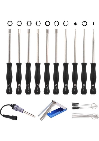 10 Adet Karbüratör Ayar Aracı Kiti, Karbüratör Temizleme Fırçası ile Karbonhidrat Ayarı Tornavida Aracı, Ateşleme Kıvılcım Test Cihazı (Yurt Dışından)