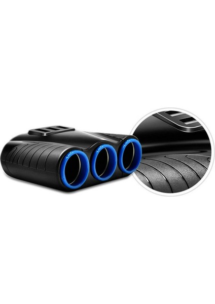 12-24V 3 Yollu Araç Çakmak Soket Ayırıcı USB Şarj Aleti Güç Adaptörünün Araçlar ve Tablet Pc, Akıllı Telefon Vb. Için Değiştirilmesi. (Yurt Dışından) modelleri