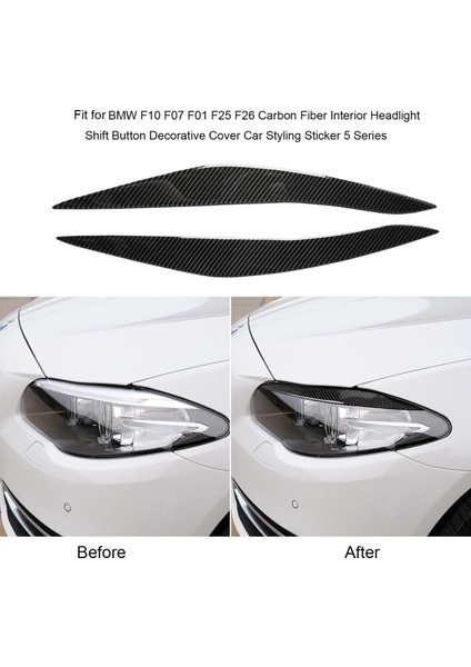 Bmw F10 5 Serisi 2010-2013 ile Uyumlu Karbon Fiber Far Kaş Göz Kapakları (Yurt Dışından) fırsatları