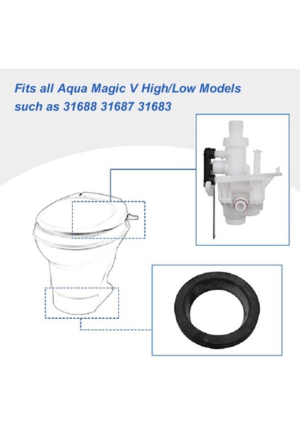 Thetford Aqua Magic V Yüksek ve Düşük Model Rv Tuvalet Parçaları 31705, 31688 31687 31683 Için Rv Tuvalet Su Vanası Değiştirme Kiti Değiştirme (Yurt Dışından) indirimleri