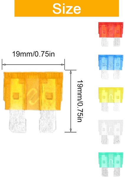200 Adet Sigortalar Çeşitler Kiti Plug-In Blade Sigorta Saklama Kutusu ile Araba Kamyon Suv Rv Deniz Tekne 5A 10A 15A 20A 25A 30A (Yurt Dışından) modelleri
