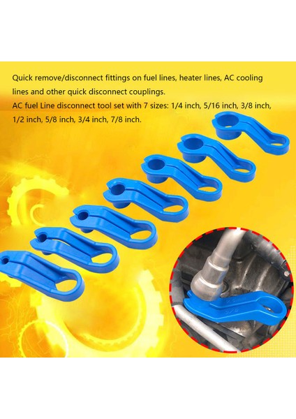 7 Adet Araba Oto Ac Yakıt Hattı Bağlantı Kesme Aleti Seti Şanzıman Yağı Soğutucu Hattı Temizleme Araçları 1/4-7/8 Inç (Yurt Dışından) modelleri