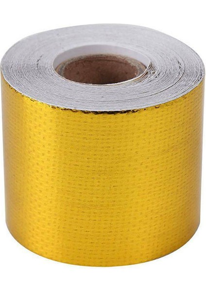 50MM * 10M Alüminyum Folyo Yansıtıcı Rulo Bant Egzoz Borusu Yapışkanlı Isı Kalkanı Sarma Bandı (Yurt Dışından)