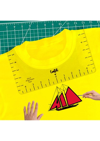 T-Shirt Hizalama Cetvel Zanaat Cetvel Akrilik T-Shirt Ölçme Aracı Moda Merkezi Tasarımı Yapmak Için Şeffaf 10*6in (Yurt Dışından) modelleri