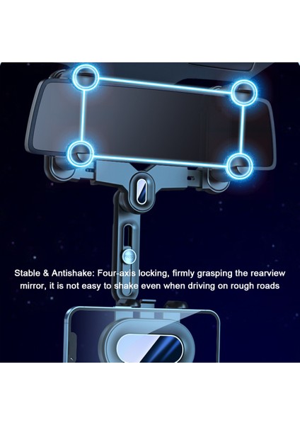 Araç Telefonu Tutucu Dikiz Aynası Telefon Montajı 360° Dönebilen ve Geri Çekilebilir Telefon Standı Navigasyon Tutucu Kelepçe Araba Için Kurulumu Kolay (Yurt Dışından) fırsatları