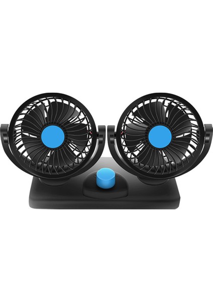 Mini Araba Fanı Çift Kafa Soğutma Fanı Sessiz USB Elektrikli Fan Araba Kamyon Suv Rv Için 4 Rüzgar Hızı ile 360 ​​° Dönme (Yurt Dışından)
